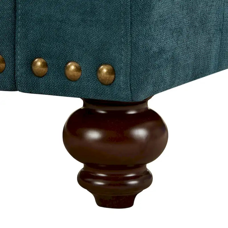 Fauteuil d'appoint en chenille de 94,5 cm avec clous de tapissier