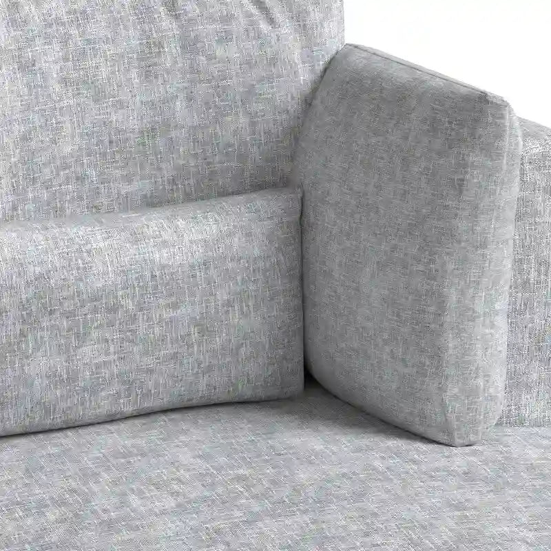 Fauteuil pivotant de 88 cm de large, revêtu de tissu chenille