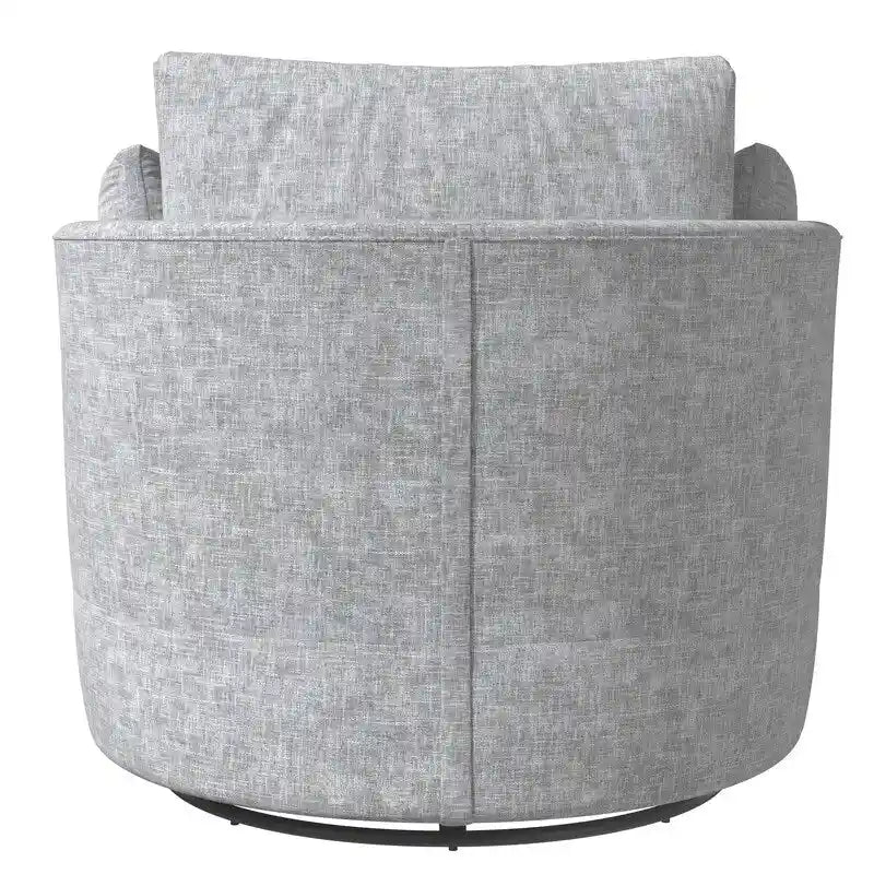 Fauteuil pivotant de 88 cm de large, revêtu de tissu chenille