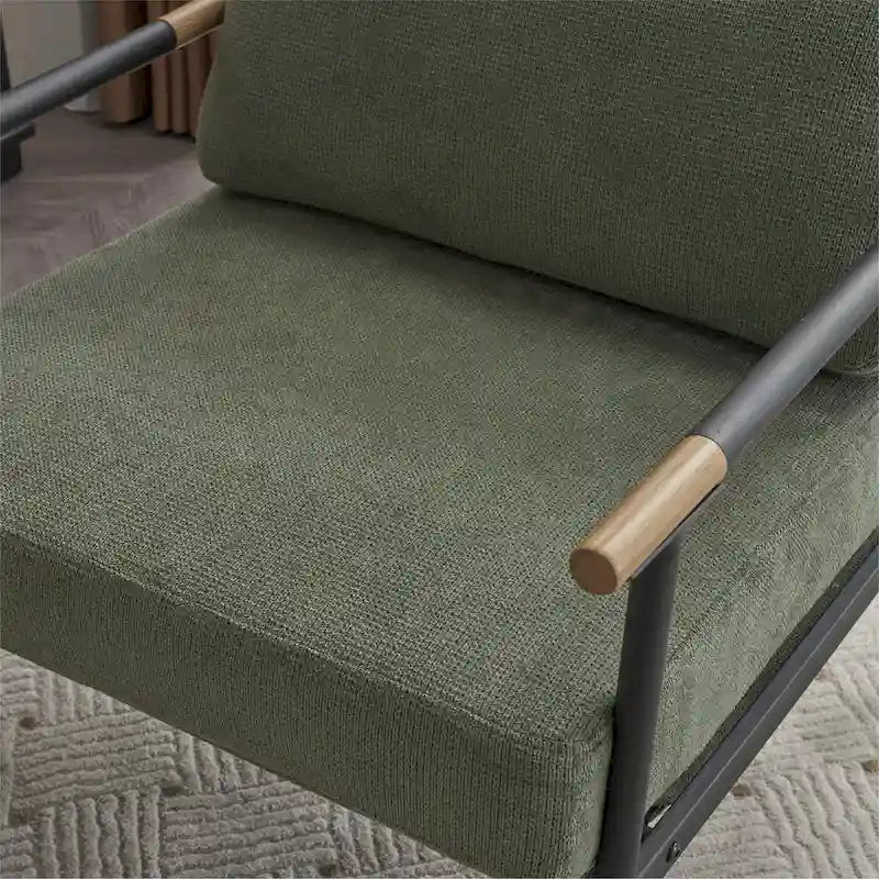 Fauteuil pivotant de 88 cm de large, revêtu de tissu chenille