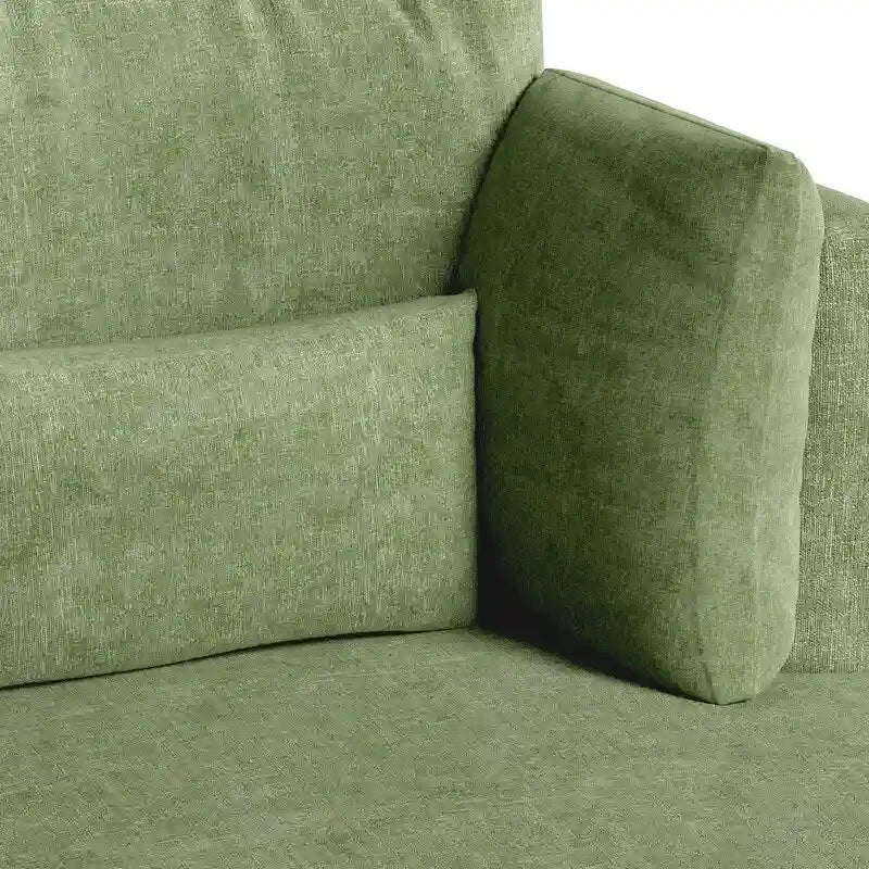 Fauteuil pivotant de 88 cm de large, revêtu de tissu chenille