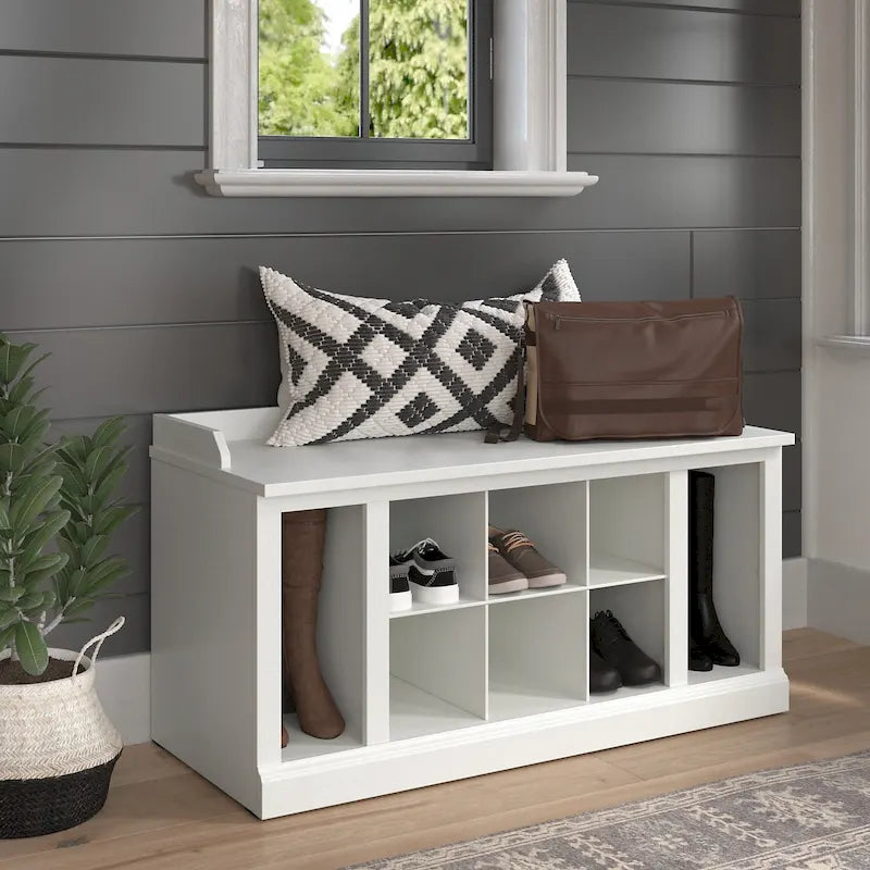 Banc à chaussures 40 W avec étagères