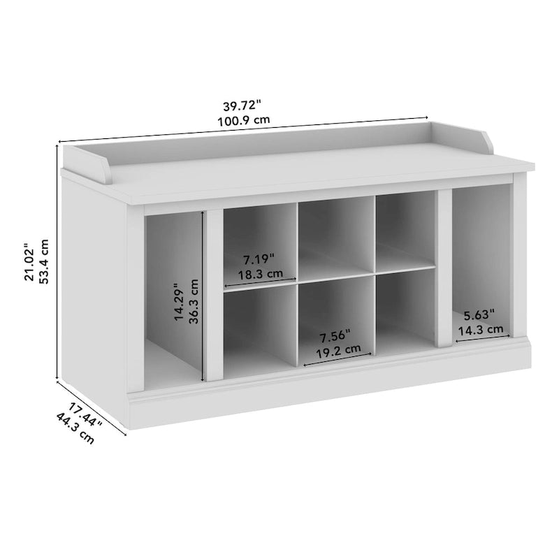 Banc à chaussures 40 W avec étagères