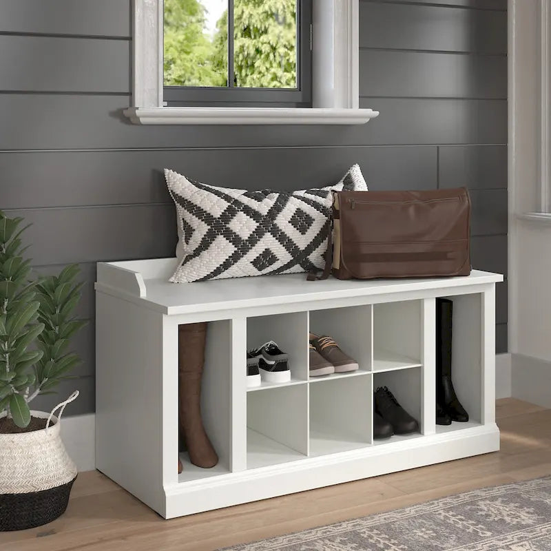 Banc à chaussures 40 W avec étagères