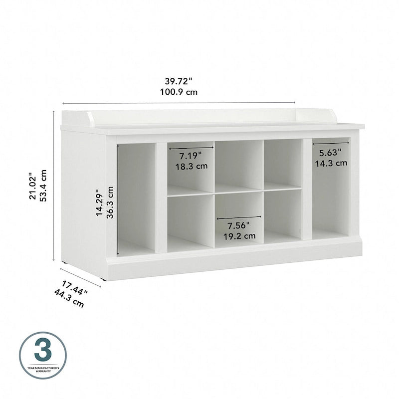 Banc à chaussures 40 W avec étagères