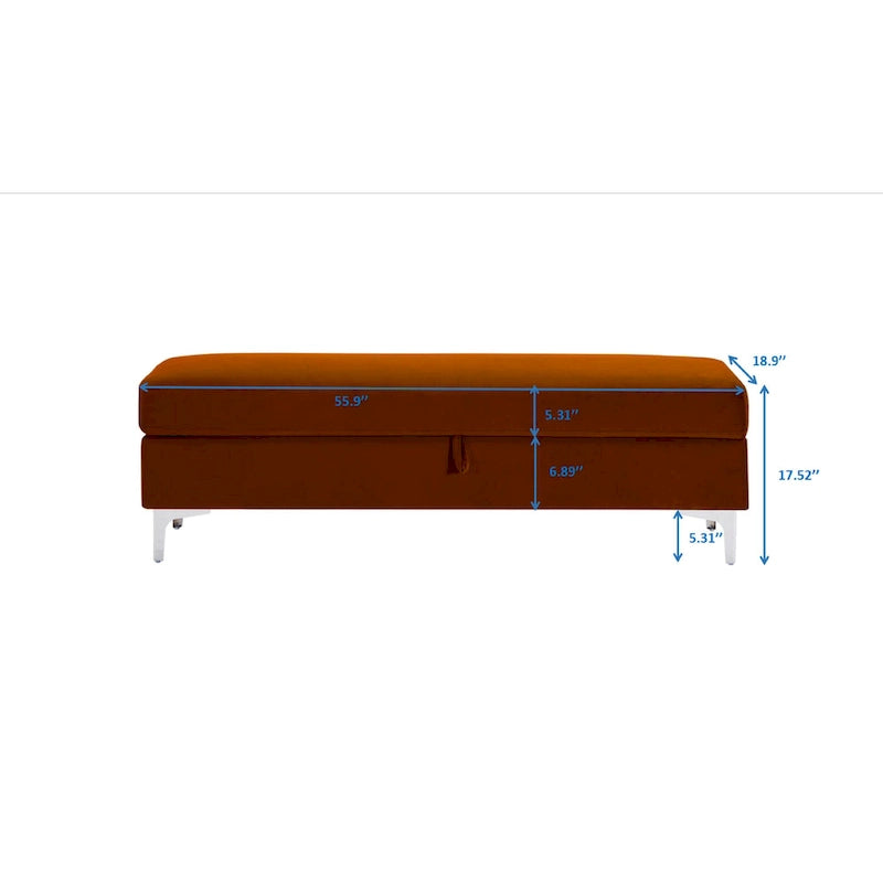 Banc de rangement pour salon ou chambre à coucher