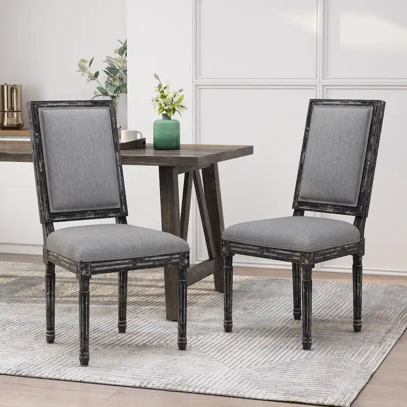Chaise de salle à manger en bois rembourrée