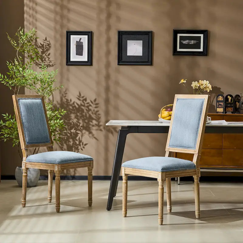 Chaise de salle à manger en bois rembourrée