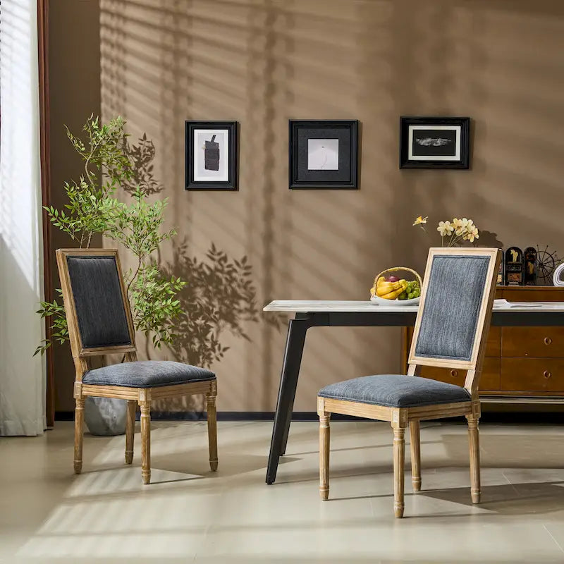 Chaise de salle à manger en bois rembourrée