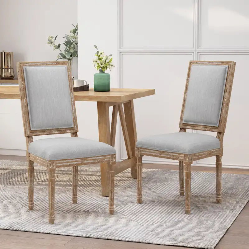 Chaise de salle à manger en bois rembourrée