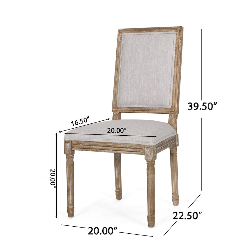 Chaise de salle à manger en bois rembourrée