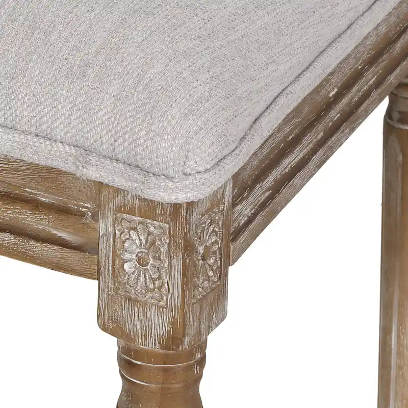 Chaise de salle à manger en bois rembourrée