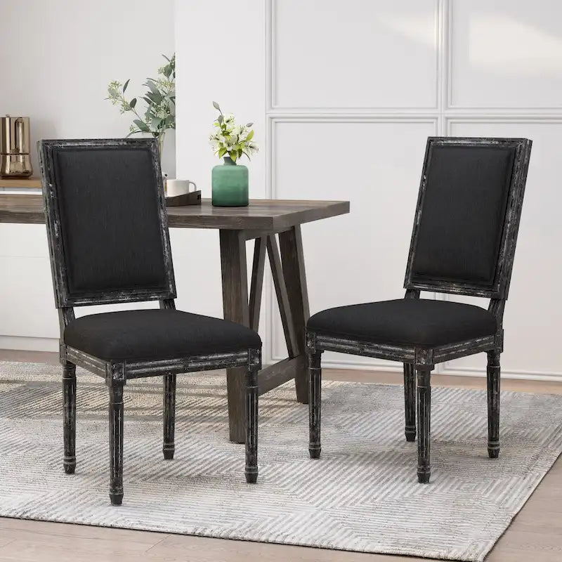 Chaise de salle à manger en bois rembourrée