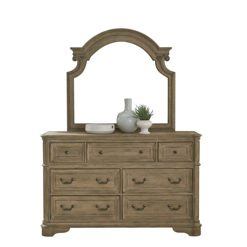 Commode 7 tiroirs avec miroir biseauté – 2 options de finition