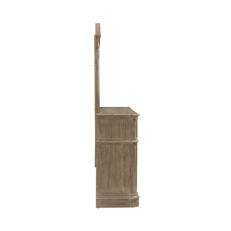 Commode 7 tiroirs avec miroir biseauté – 2 options de finition