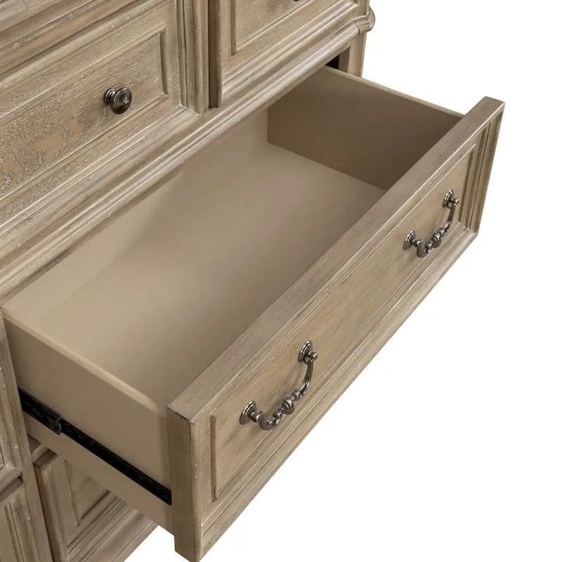 Commode 7 tiroirs avec miroir biseauté – 2 options de finition