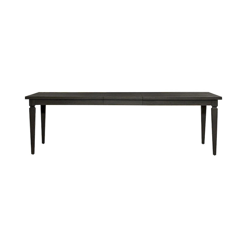 Table de salle à manger avec pieds rectangulaires et rallonge amovible