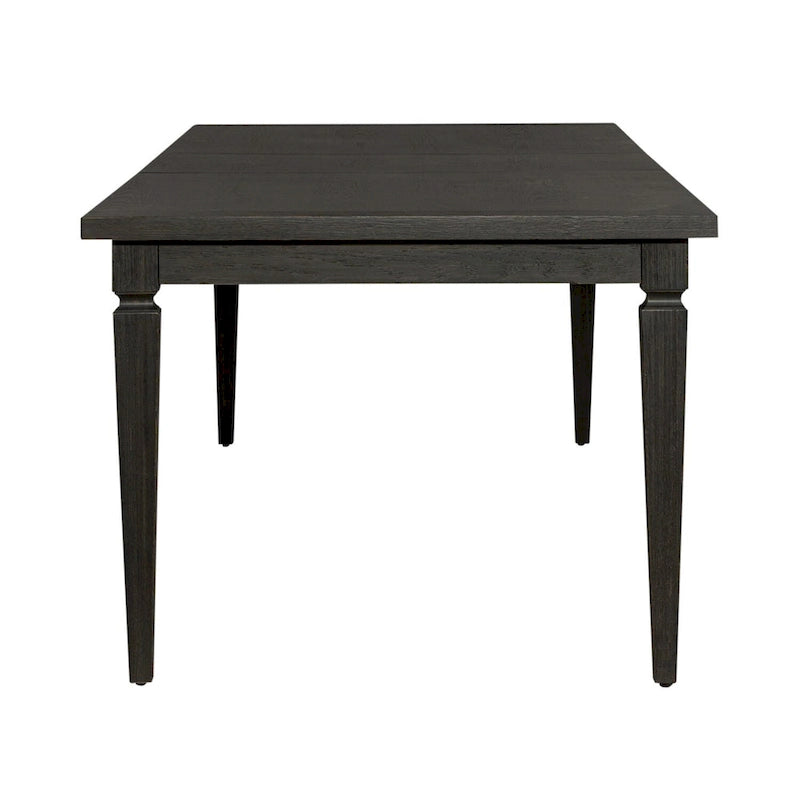 Table de salle à manger avec pieds rectangulaires et rallonge amovible