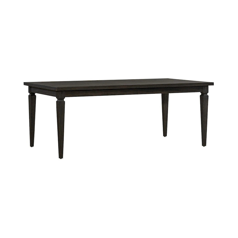 Table de salle à manger avec pieds rectangulaires et rallonge amovible