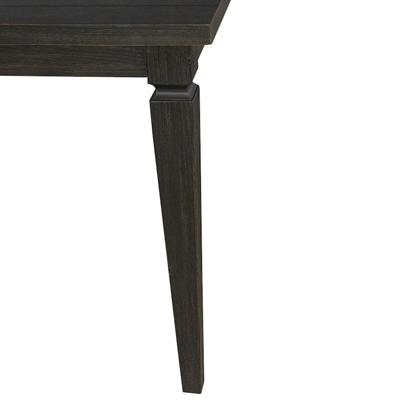 Table de salle à manger avec pieds rectangulaires et rallonge amovible