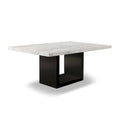 Table à manger en marbre blanc de 70 pouces
