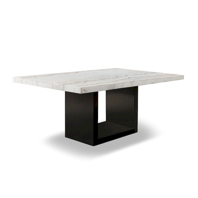 Table à manger en marbre blanc de 70 pouces