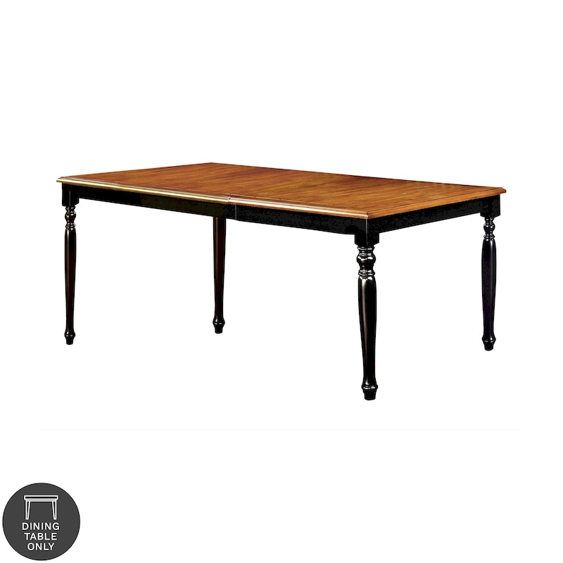 Table à manger extensible bicolore de 78 pouces