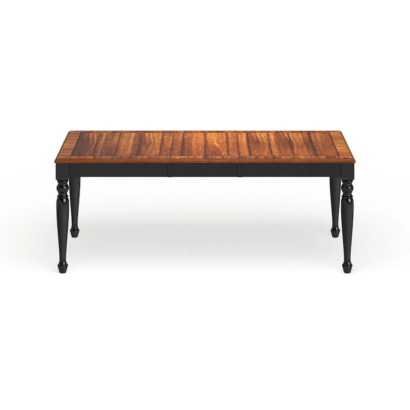 Table à manger extensible bicolore de 78 pouces