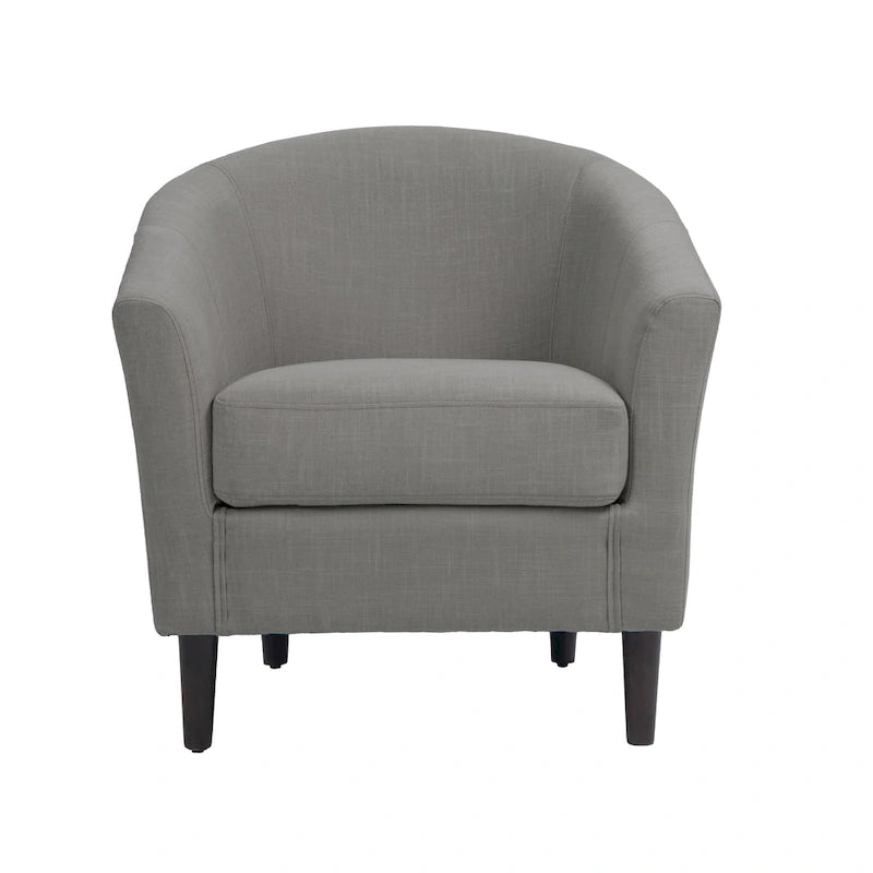 Fauteuil d'appoint rembourré de style tonneau