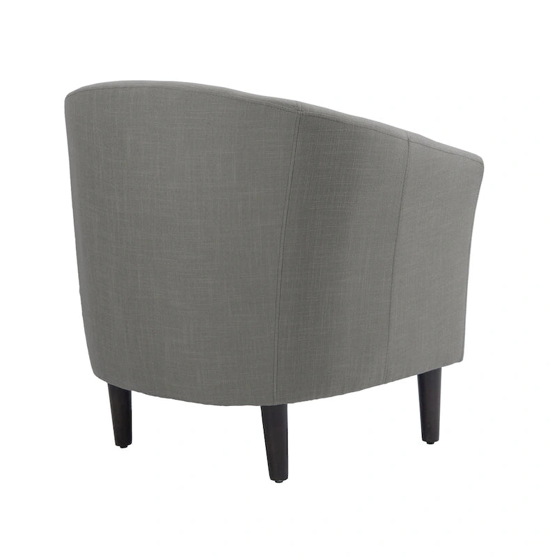 Fauteuil d'appoint rembourré de style tonneau