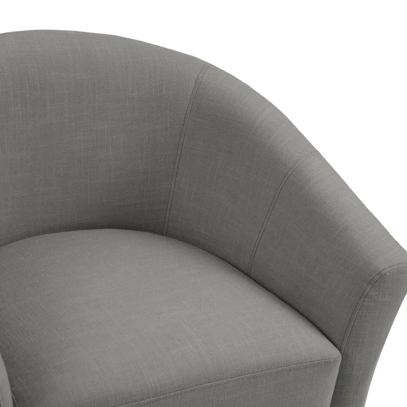Fauteuil d'appoint rembourré de style tonneau