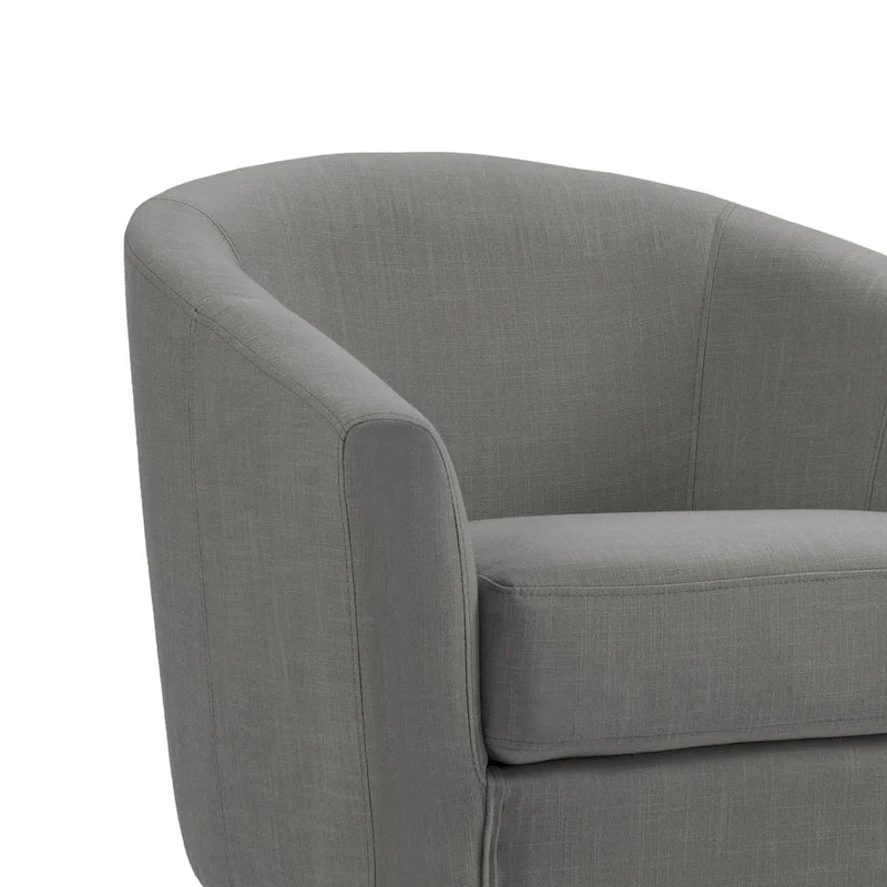 Fauteuil d'appoint rembourré de style tonneau