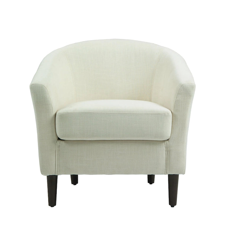 Fauteuil d'appoint rembourré de style tonneau