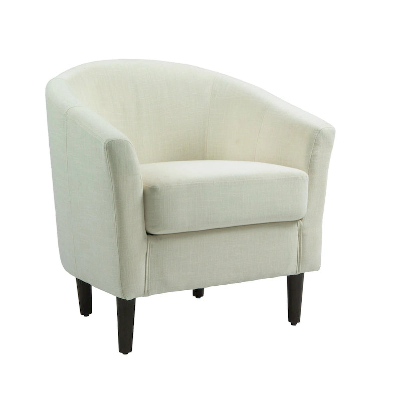 Fauteuil d'appoint rembourré de style tonneau
