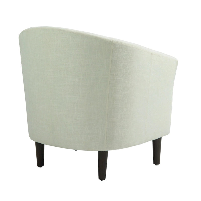 Fauteuil d'appoint rembourré de style tonneau