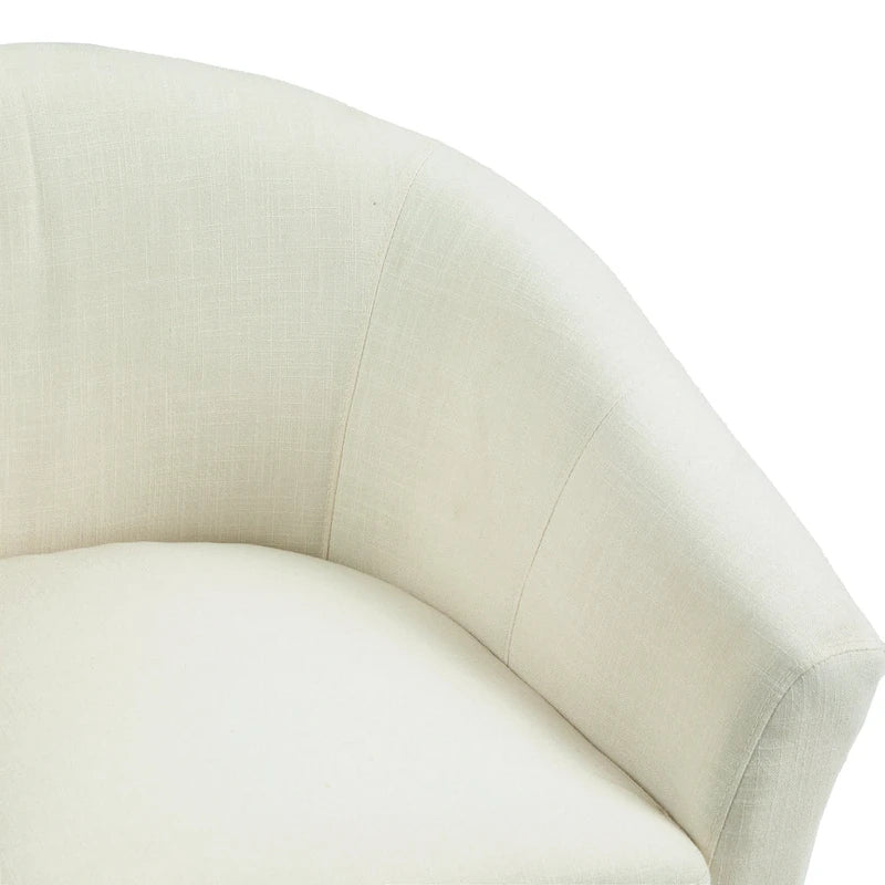Fauteuil d'appoint rembourré de style tonneau