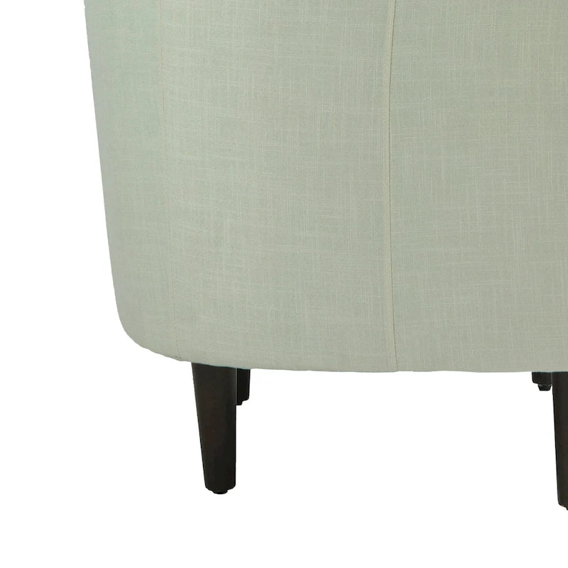 Fauteuil d'appoint rembourré de style tonneau