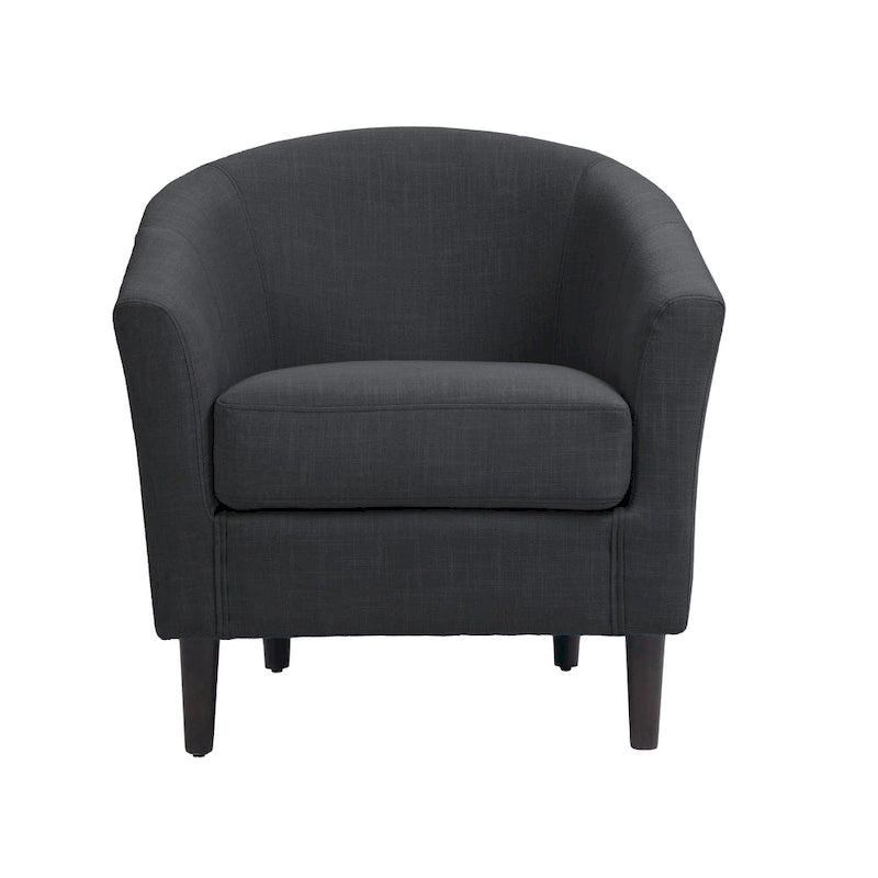 Fauteuil d'appoint rembourré de style tonneau