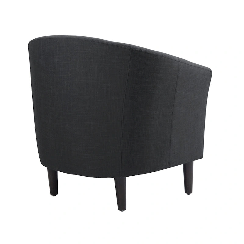 Fauteuil d'appoint rembourré de style tonneau