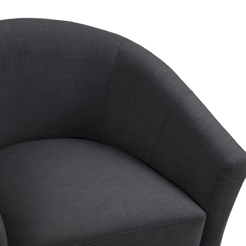 Fauteuil d'appoint rembourré de style tonneau