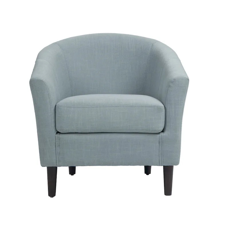 Fauteuil d'appoint rembourré de style tonneau