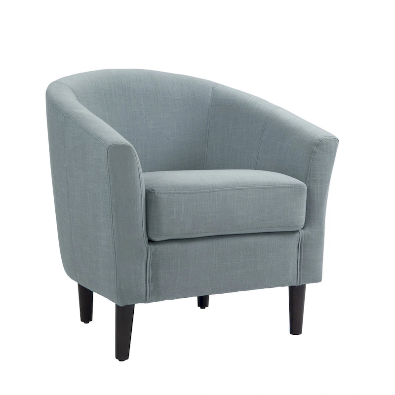 Fauteuil d'appoint rembourré de style tonneau