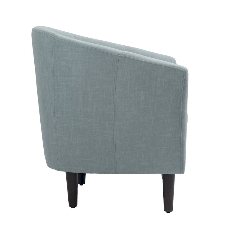 Fauteuil d'appoint rembourré de style tonneau