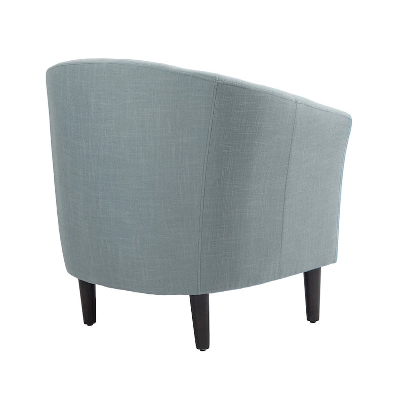 Fauteuil d'appoint rembourré de style tonneau