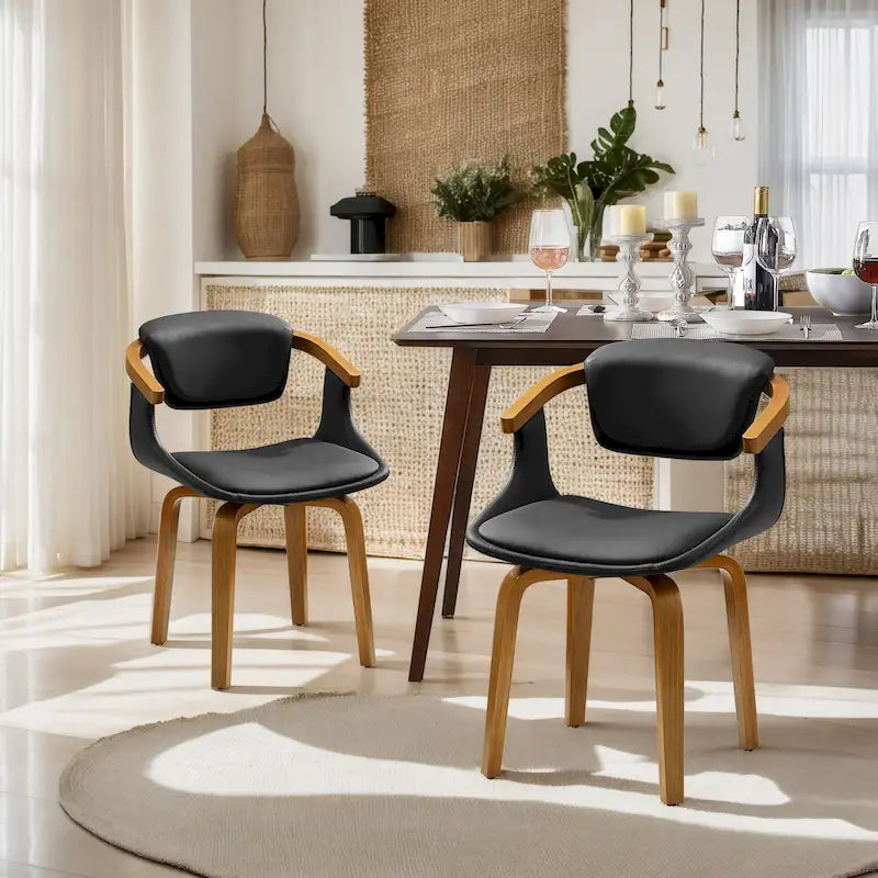 Chaise de salle à manger pivotante Mid-century Modern