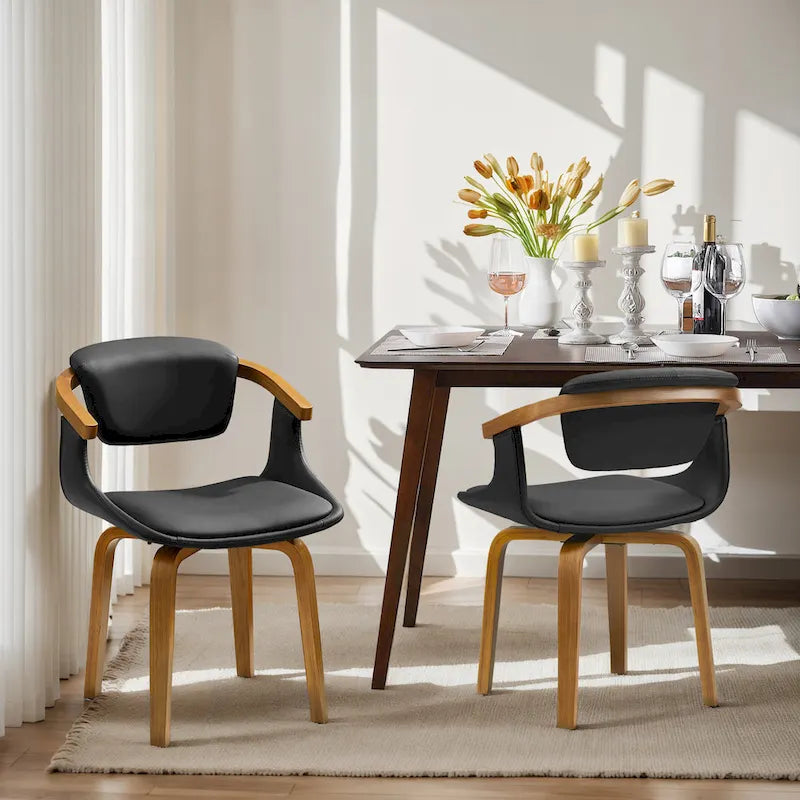Art Leon Mid-century Modern Swivel Dining Chair (Set of 2)
