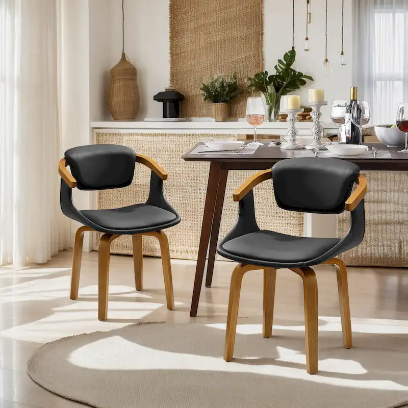 Chaise de salle à manger pivotante Mid-century Modern