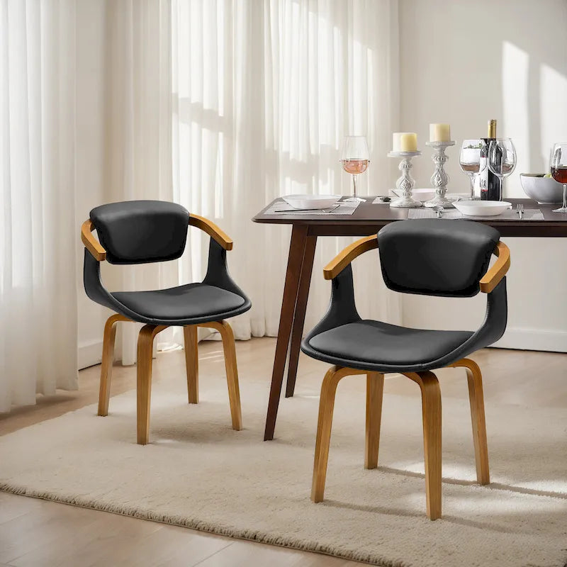 Chaise de salle à manger pivotante Mid-century Modern