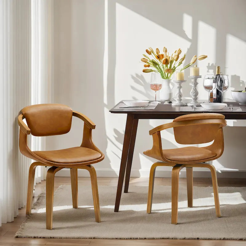 Chaise de salle à manger pivotante Mid-century Modern