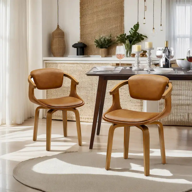 Chaise de salle à manger pivotante Mid-century Modern